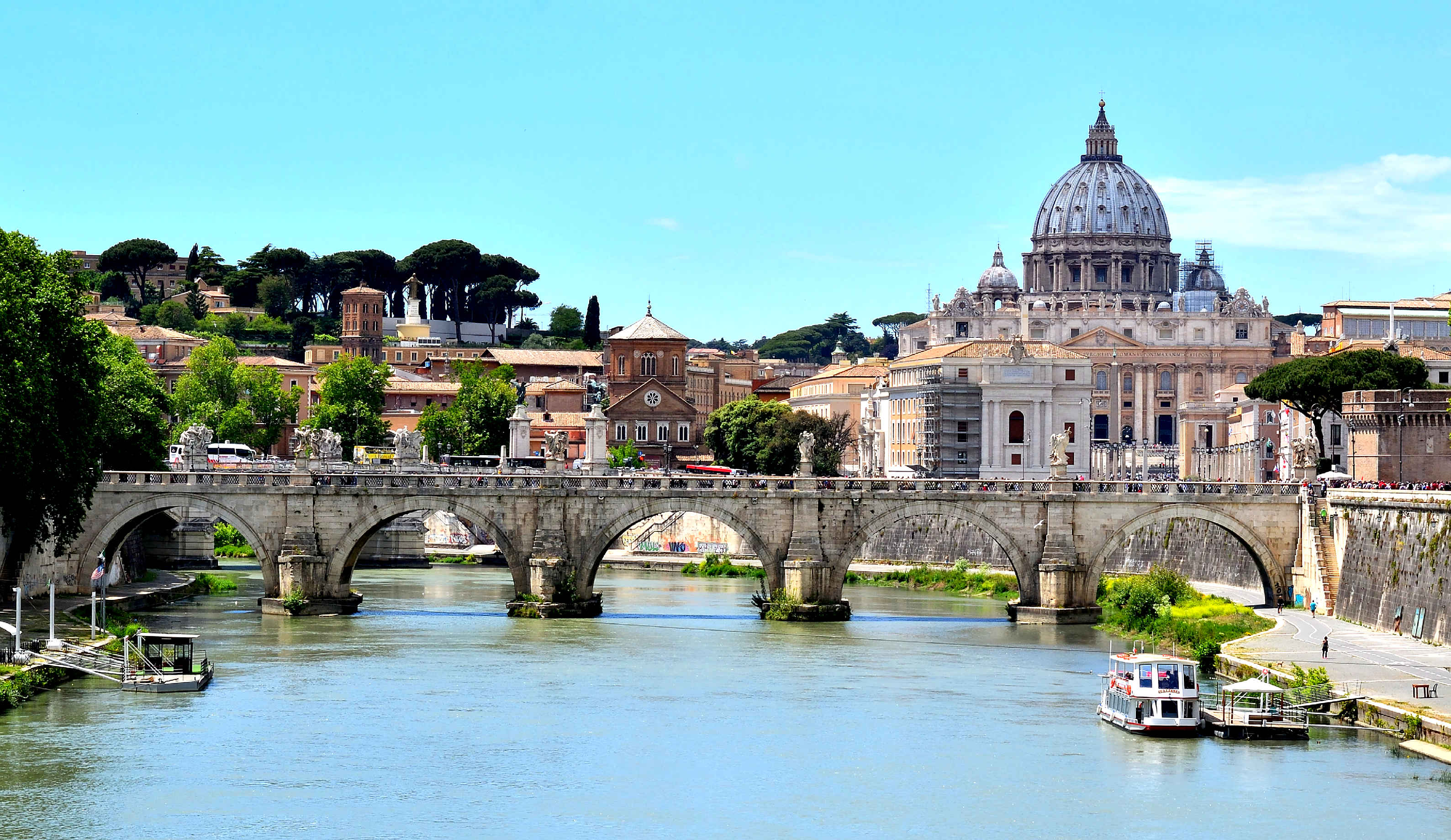 The Vatican City as see from the River Tiber
